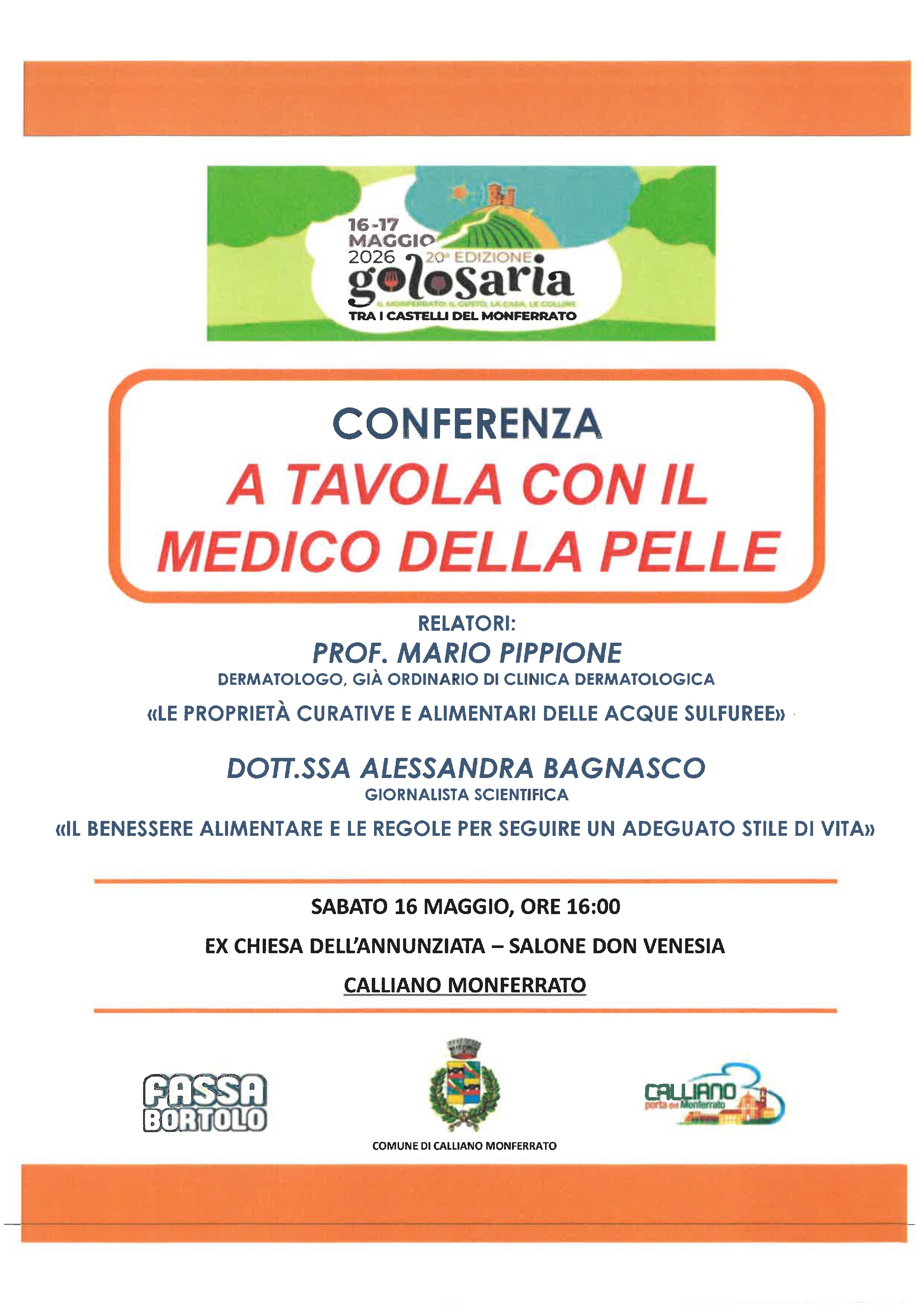 Golosaria 2026 sabato 16.05.2026 ore 16:00